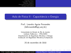 Aula de Física II - Capacitância e Energia