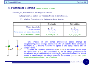 Gravitação, Eletrostática e Energia Potencial