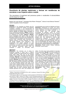 Ocorrência de plantas medicinais e tóxicas em