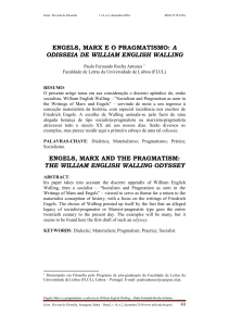 Engels, Marx e o pragmatismo: a odisseia de William