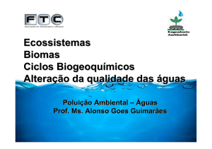 Principais poluentes aquáticos - Professor Alonso Goes Guimarães