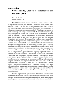 Causalidade, Ciência e experiência em matéria