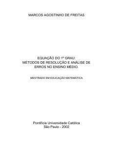 Equação do 1º grau: métodos de resolução e análise