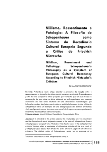 Niilismo, Ressentimento e Patologia: A Filosofia de Schopenhauer