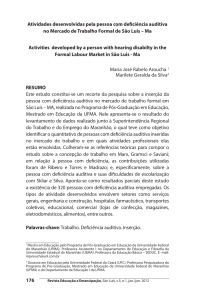 176 Atividades desenvolvidas pela pessoa com deficiência auditiva