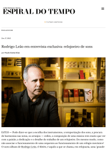 Rodrigo Leão em entrevista exclusiva: relojoeiro de sons