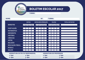 Boletim Escolar