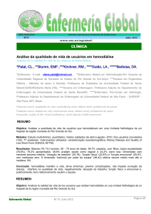 Análise da qualidade de vida de usuários em hemodiálise