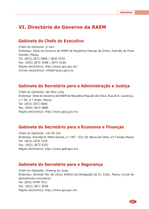 VI. Directório do Governo da RAEM 12 161kb