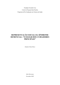 representação social da síndrome demencial: “o olhar dos