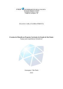 UNESP JULIANA CARLA FLEIRIA PIMENTA O ensino de Filosofia