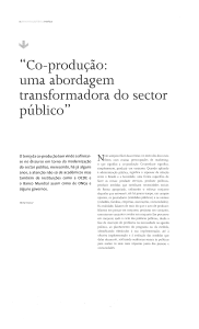 "Co-produção: uma abordagem transformadora do sector público"