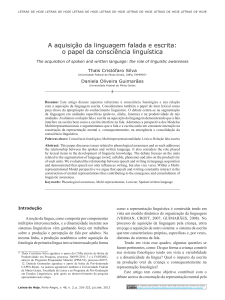 A aquisição da linguagem falada e escrita: o papel da consciência