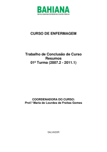 CURSO DE ENFERMAGEM Trabalho de Conclusão de Curso