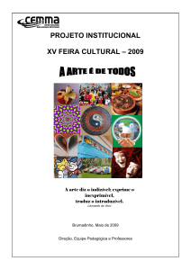 projeto institucional xv feira cultural – 2009