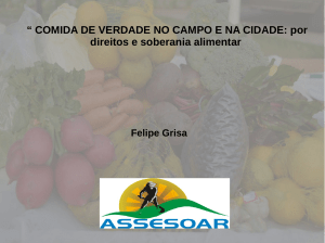 COMIDA DE VERDADE NO CAMPO E NA CIDADE