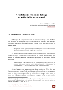A validade do(s) Princípio(s) de Frege na análise da