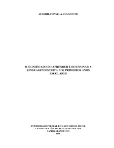 O SIGNIFICADO DO APRENDER E DO ENSINAR A LINGUAGEM