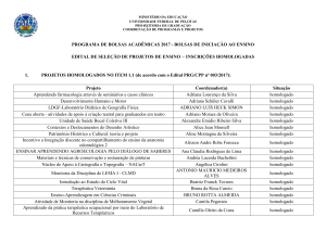 Homologação Inscrições 2017 - Universidade Federal de Pelotas