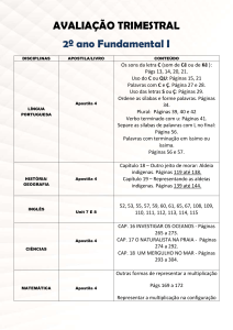 AVALIAÇÃO TRIMESTRAL 2º ano Fundamental I