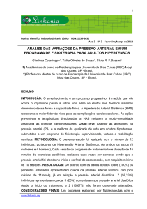 ANÁLISE DAS VARIAÇÕES DA PRESSÃO ARTERIAL