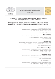 Revista Brasileira de Geomorfologia MUDANÇAS PALEO
