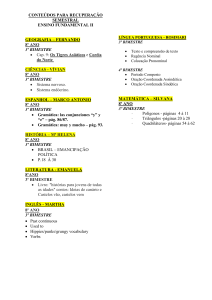 CONTEÚDOS PARA RECUPERAÇÃO SEMESTRAL ENSINO