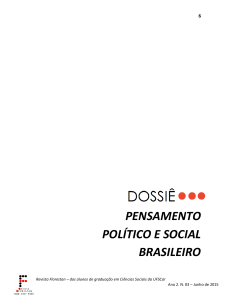 DOSSIÊ PENSAMENTO POLÍTICO E SOCIAL BRASILEIRO