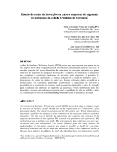 Estudo do radar da inovação em quatro empresas do