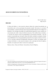 abuso de direito em tecnociência resumo - Caderno PAIC