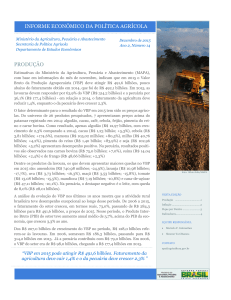 informe econômico da política agrícola produção