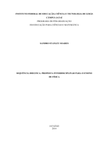 Sequência Didática: Proposta interdisciplinar para o ensino de Física