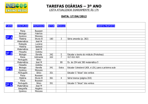 TAREFAS DIÁRIAS – 3º ANO