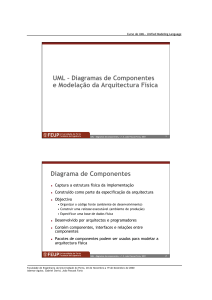 UML – Diagramas de Componentes e Modelação da Arquitectura