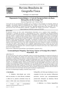 Mapeamento Geomorfológico: A Carta de Energia do Relevo da