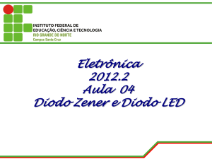 Eletrônica 2012.2 Aula 04 Diodo Zener e Diodo LED
