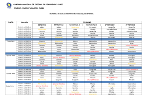 horário educação infantil e ensino fundamental i
