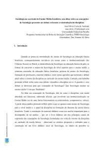 GT1.1.4 Sociologia no currículo do Ensino Médio brasileiro um olhar