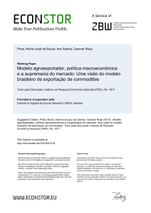 Modelo agroexportador, política macroeconômica e a