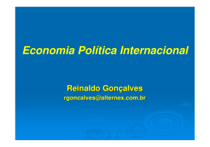 Economia Política Internacional - Instituto de Economia