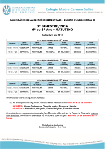 3º BIMESTRE/2016 6º ao 8º Ano