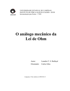 O análogo mecânico da Lei de Ohm