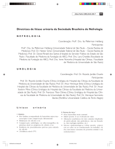 Diretrizes de litíase urinária da Sociedade Brasileira de Nefrologia