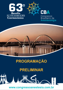 Programação - 64º Congresso Brasileiro de Anestesiologia