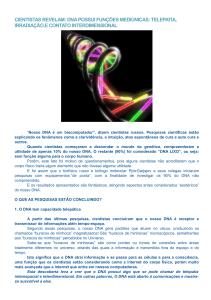 cientistas revelam: dna possui funções