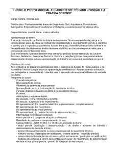 curso: o perito judicial e o assistente técnico - PRO-CREA - Crea-PR