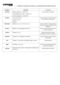 Conteúdos e orientações de estudo para a avaliação bimestral 6º