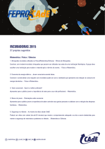 incubadoras 2015 - Rede de Ensino CAdE