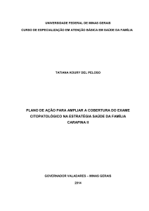 PLANO DE AÇÃO PARA AMPLIAR A COBERTURA DO EXAME