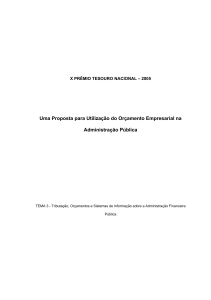 Uma Proposta para Utilização do Orçamento